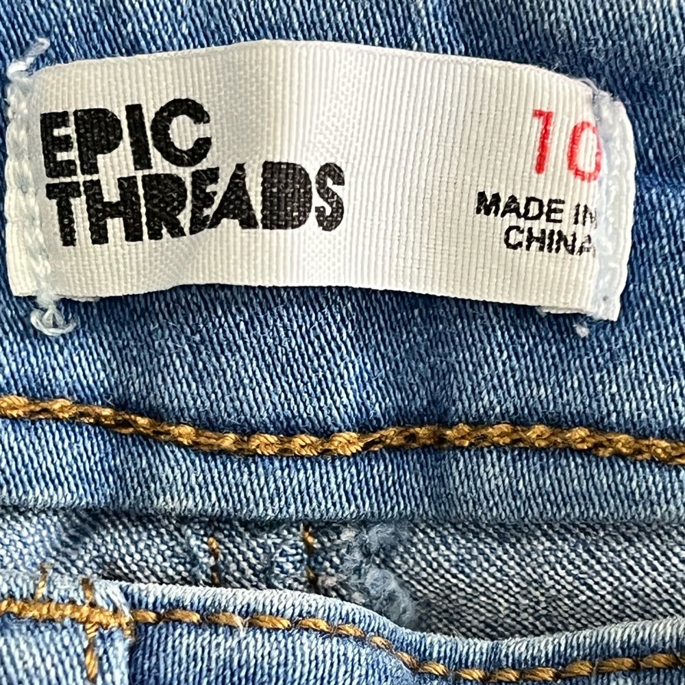 Epic Thread Stretchy Denim Blue Girl Skinny Jeans - Picture 2 of 11